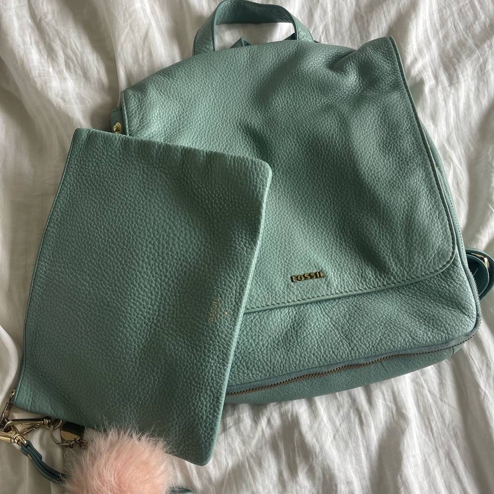 Fossil Backpack & matching clutch